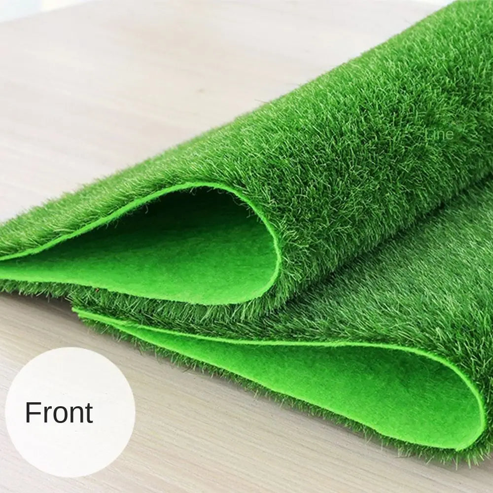 Fake Green Grass Mat Grass Mat Green Artificial Lawns Turf Carpets Fake Sod Simulation Moss Lawn Turf DIY Micro Landscape Decor