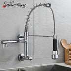 Only Cold Water  In-Wall Spring Kitchen Faucet Hand-Held Nozzle Kitchen Faucet Balcony Basin 360 Degree Rotating Kitchen Tap
