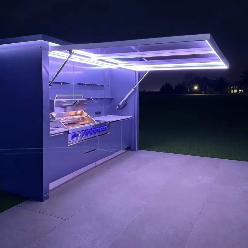 Stainless Steel Outdoor Kitchen Cabinet Modern for BBQ Shed with Pool House Furniture Outdoor Living Area Custom