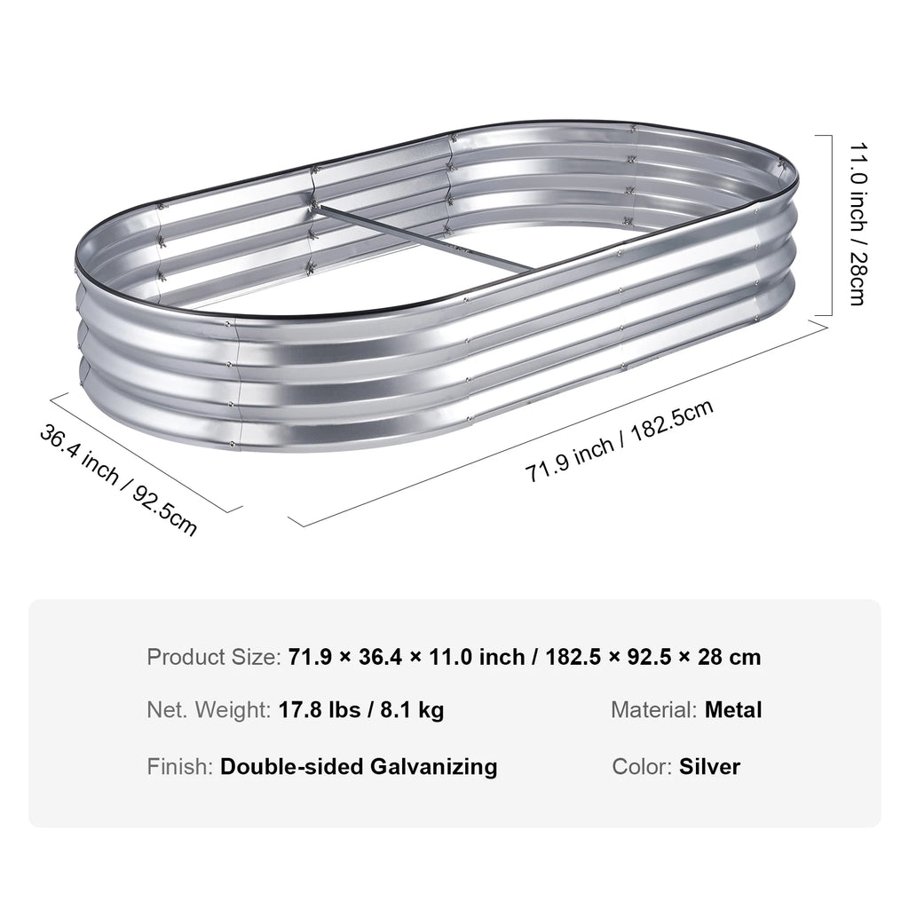 VEVOR Raised Garden Bed Outdoor Planting Boxes with Open Base for Growing Flowers/Vegetables in Backyard/Garden/Patio/Balcony