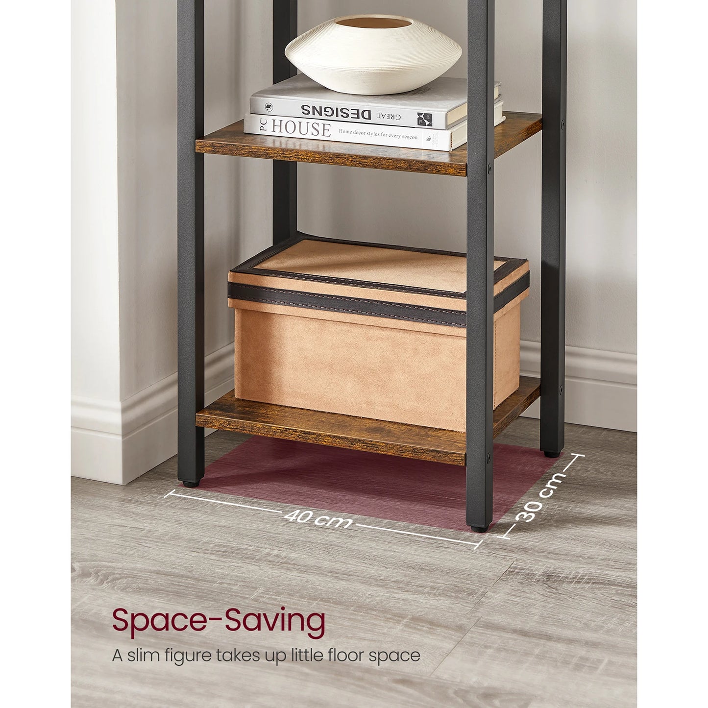 VASAGLE 6-Tier Bookshelf, Bookcase, Shelving Unit, for Office, Study, Living Room, Bedroom, 30 x 40 x 187.5 cm