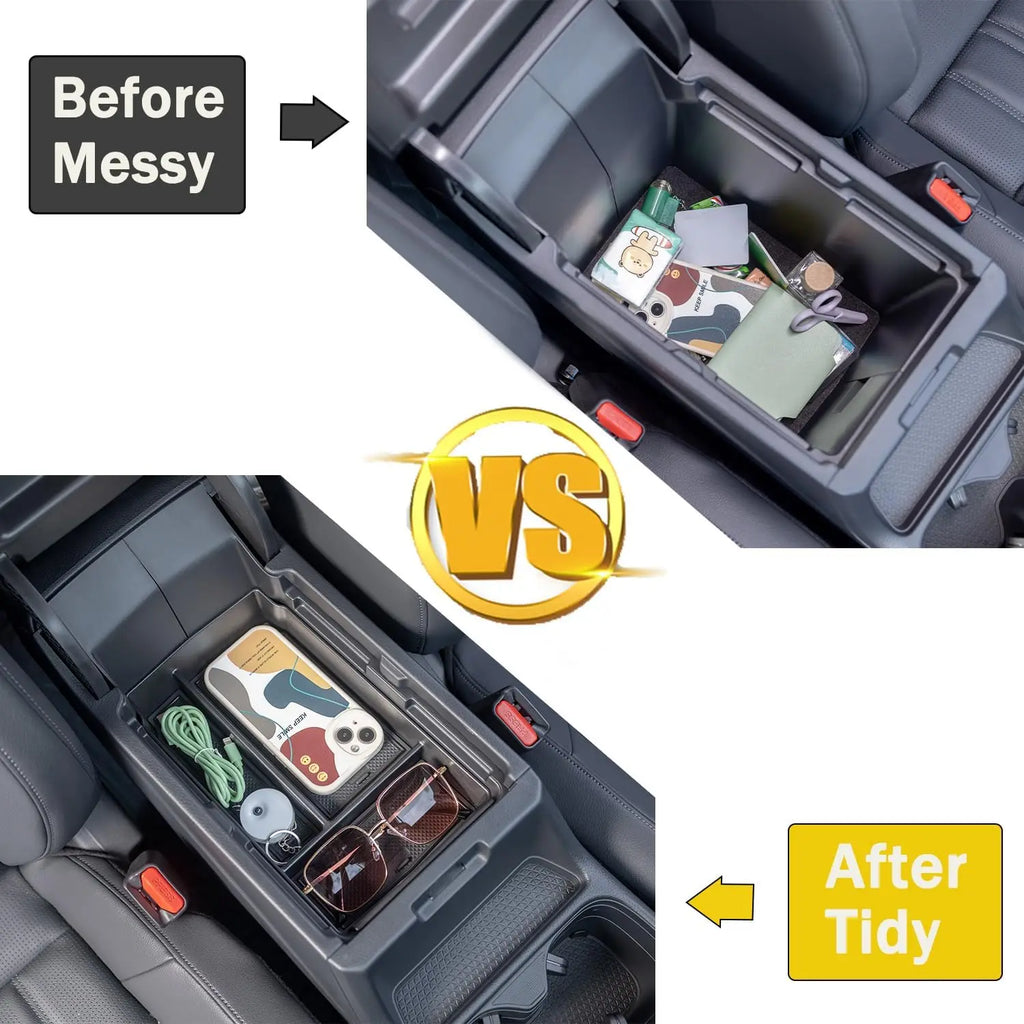 Center Console Organizer Compatible with Honda CRV 2023 2024 Accessories CR-V Hybrid Sport Armrest Tray Divider Storage Box