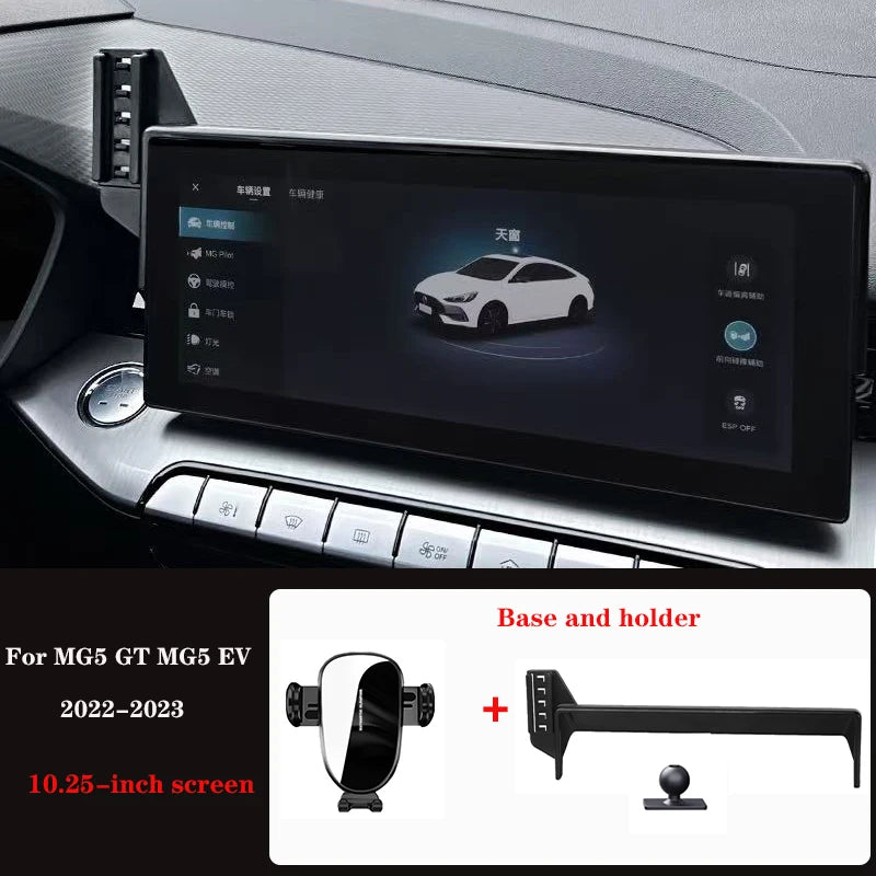 Car Phone Holder For MG5 GT  MG5 EV 2022-2023 10.25-inch Screen Panel Fixed Base 15W Wireless Charging Phone Holder Car Mount