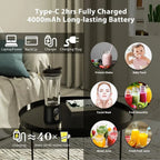 4000mAh Portable Juicer Dual Purpose Juice Cup 180W USB Outdoor Fresh Fruit Blender 4 Blade Smoothie Juice Cup Blender