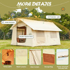 Air Glamping Tents with Hand Pump, Easy Setup Windproof Blow up Tent,4 Season Waterproof Oxford Fabric Infatable Tent