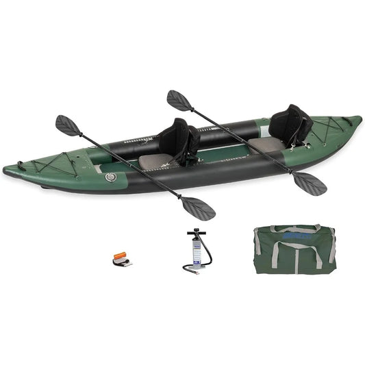 Sea Eagle 385FTA Fasttrack Angler Inflatable Fishing Kayak - 1-2 Person, Hunter Green | AlluCanFind