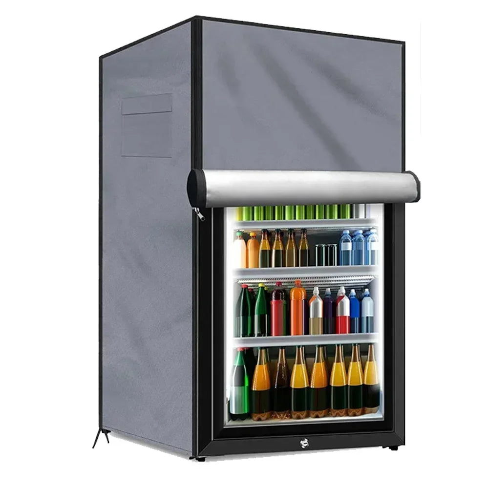 210D Oxford Cloth Outdoor Refrigerator Cover Outdoor Equipment Protection Convenient Storage Options Enhanced Airflow Design