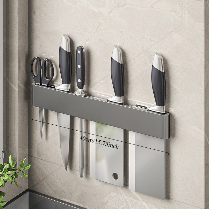Kitchen Multi-Functional Storage Rack，Knife Holder Wall-Mounted Simple Knife Holder Storage Kitchen Knife Knife Inserting