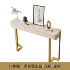 Luxury Glossy Console Table For Hallway Living Room Slate Porch Side Table High-quality Drawer Cabinet Home Furniture 80/100/120