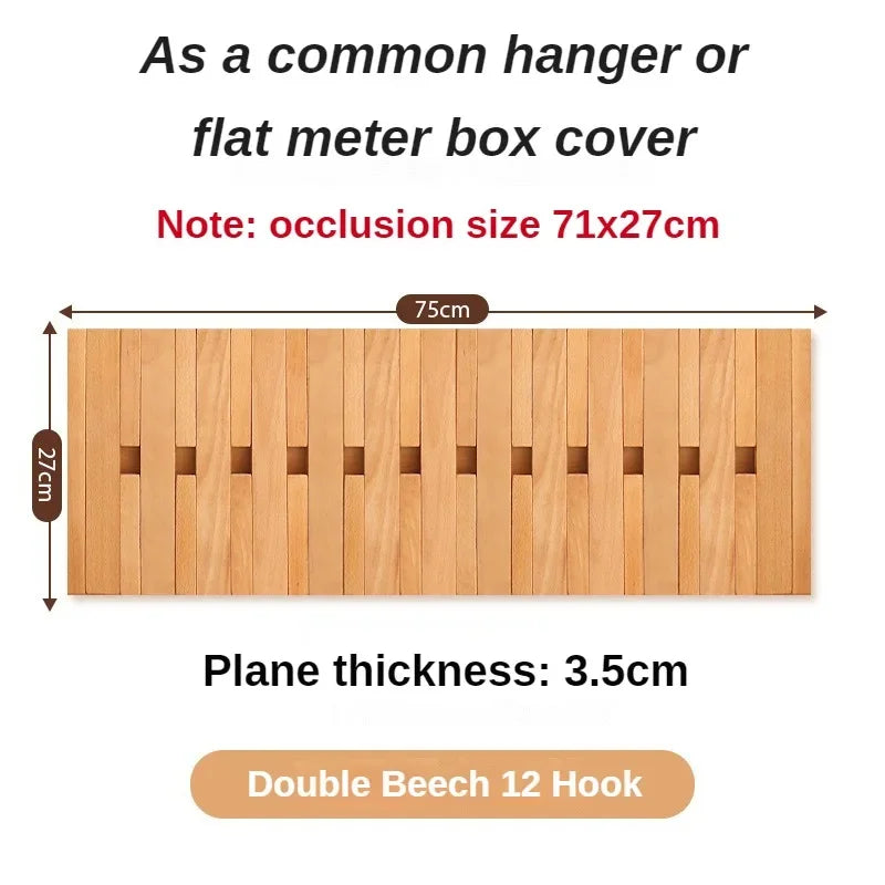 Solid Wood Wall Coat Racks Electric Meter Box Occlusion Clothes Racks for Wall Clothes Luxury Coats Hanger for Living Room