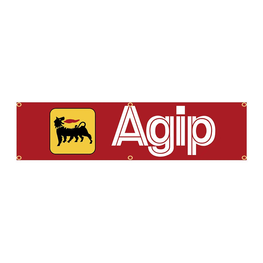 60x240cm Agips Oil Flag Banner Tapestry Polyester Printed Flag Garage or Outdoor For Decoration