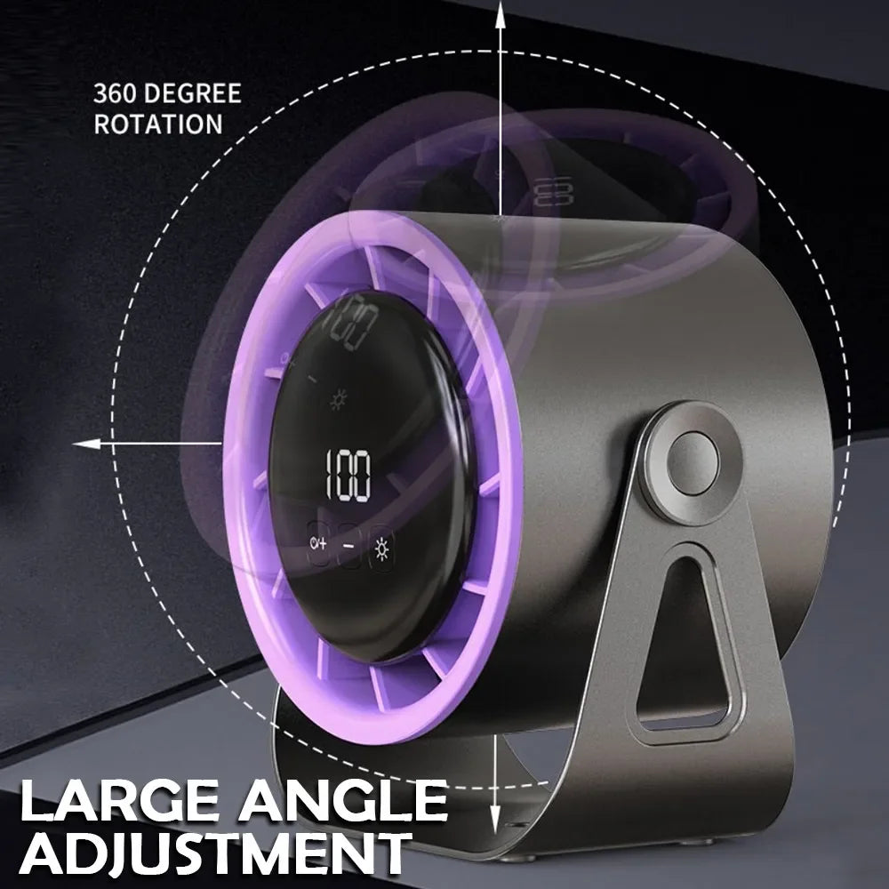 Multifunctional Desktop Circulation Fan 100 Wind Speeds LED Digital Di