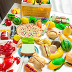 Children Kitchen Toys Set Cookware Kitchen Toys Simulated Fruits Cutting Toys Cooking Accessories for Kids Girls Christmas Gift