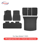 Floor Mats For Tesla Model Y 2025+ Juniper TPE All-Weather Waterproof Trunk Mat Liner Non-Slip Car Interior Protection