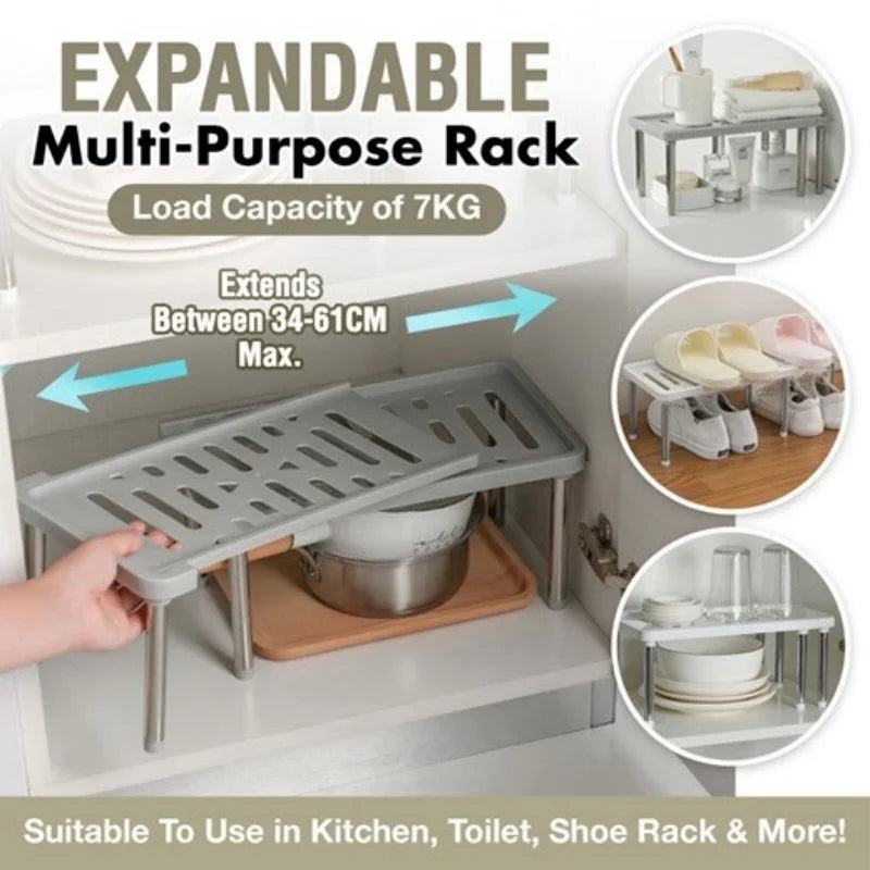 1pcs/Retractable kitchen rack under sink cabinet household layered dishes seasoning bottle finishing storage rack