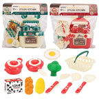 Diy Mini Children's Kitchen Toys Sound And Light Kitchenette Safe Plastic Pretend Role Play Tableware Kids Educational Toy Gifts