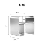 Bedside Table Minimalist Stainless Steel Cabinet Table Several Integrated Molding Storage Cabinets End Table Furniture