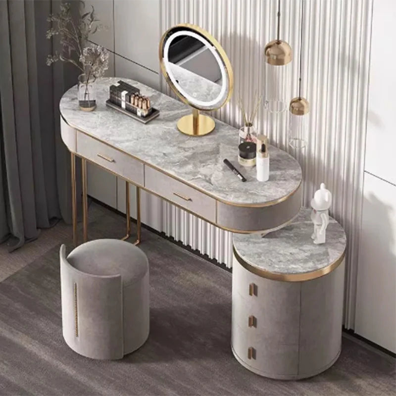 Girl Garden Vanity Table Bedroom Mirror Modern Bathroom Dressing Table Jewelry Organizer Mesa De Maquillaje Trendy Furniture
