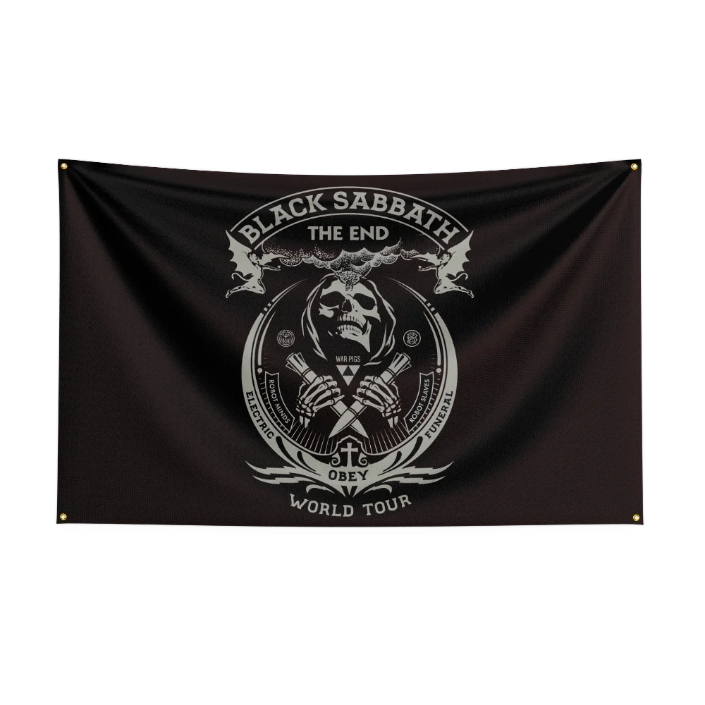 3x5 Ft Heavy Rock Band-B-Black Sabbaths Flag Polyester Digital Printing Banner for Bedroom Wall Art Out Door Tapestry
