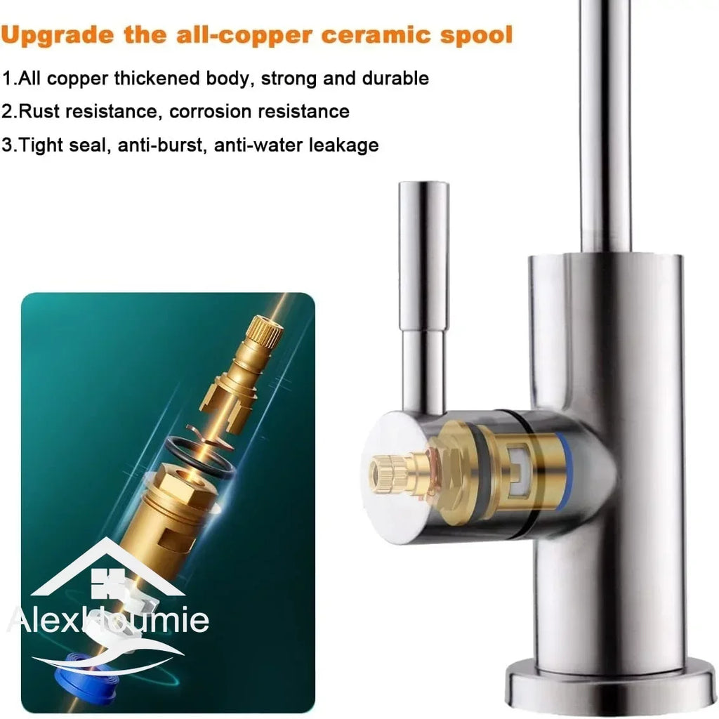 Drinking Water Faucet for Kitchen 100% Lead-Free Reverse Osmosis Faucet for Reverse Osmosis and Water Filtration Systems