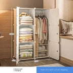 Simple Wardrobe Clothes Folding Cabinets Dressers Cube Storage Locker Plastic Collapsible Dustproof Home Bedroom Furniture
