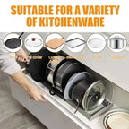Expandable Stainless Kitchen Cabinet Organizers,with 6 Adjustable Shelves,Board Drying Cookware Shelf,Kitchen Organization Tools