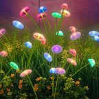 Solar Garden Light, Mushroom Lights Outdoor, IP65 Waterproof Firefly Swaying Lamp, Jellyfish Outdoor Decor for Garden