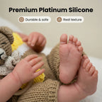 NPK 18inch Pascale Mouth Can Open Solid Platinum Silicone Girl 3000G  Real Baby Weight Comes With Pacifer In The Picture