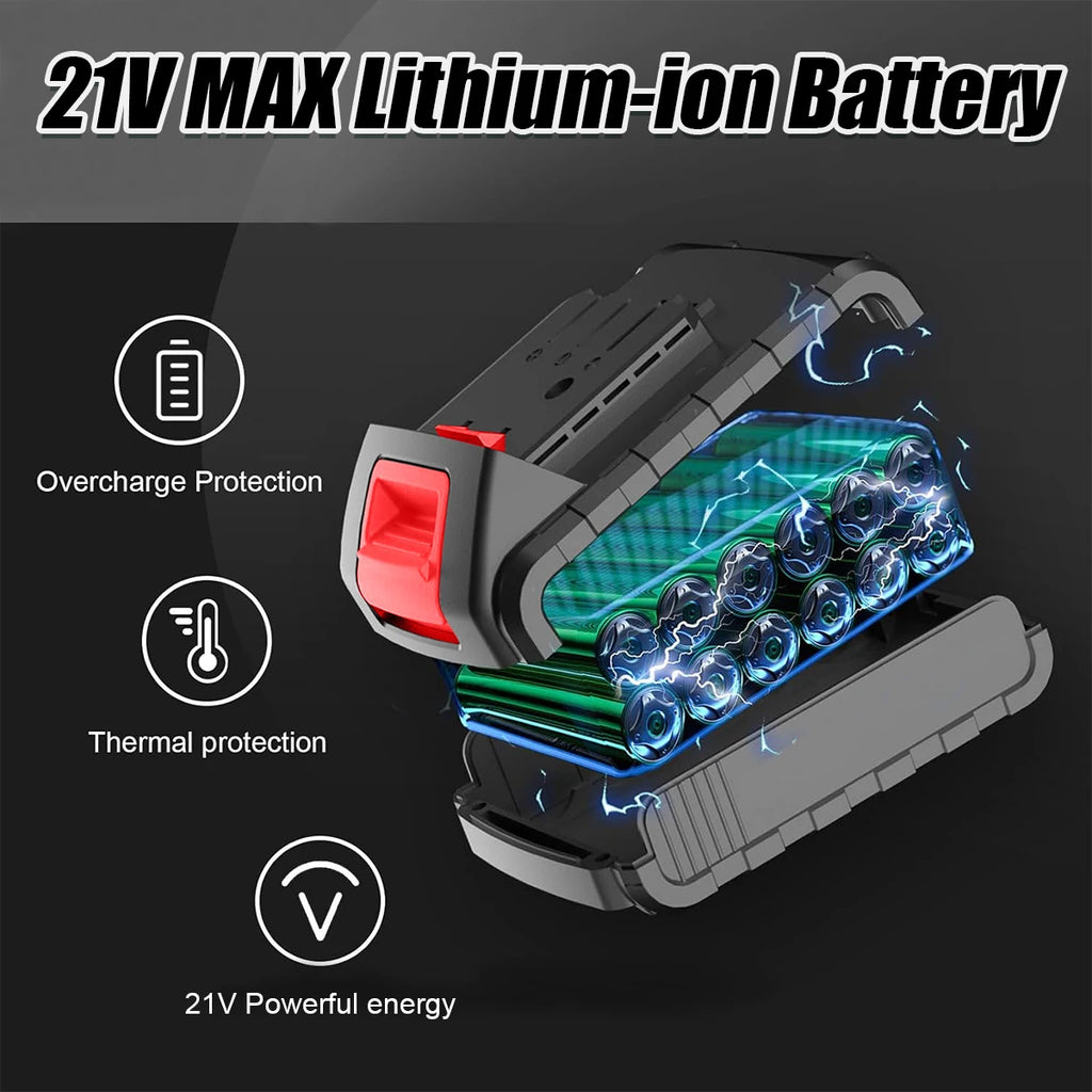 16.8V/21V Cordless Drill ,10MM 3/8'' Keyless Chuck,1.3Ah Li-Ion Battery,2 Variable Speed for assembling, repairing and DIY