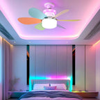 40W Ceiling Fan Lamp RGB Dimmable Ceiling Fanlight Stepless Dimming E2