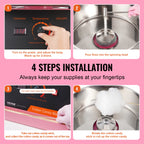 VEVOR Electric Cotton Candy Machine 1000W Candy Floss Maker Commercial Cotton Candy Machine Stainless Steel Bowl and Sugar Scoop