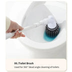 Xiaomi MIJIA 2000mAh 6-in-1 Electric Cleaning BrushWireless Intelligence Rotary Clean Brush Shower Clean Brush Kitchen Bathroom
