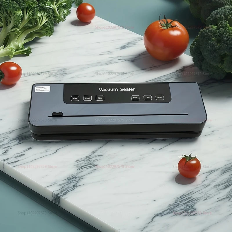 Electric Vacuum Sealer with Built-in Cutter for Food Storage Touch Button Dry/Wet Food Packaging Machine Vacuum ier device