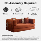 78.8" Convertible Compression Sofa: Corduroy Modular Bed, Arms & Backrest