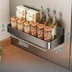 Kitchen Magnetic Suction Shelf Carbon Steel Wall-Mounted Free Punching Refrigerator Side Storage Kitchen Seasoning Storage Rack