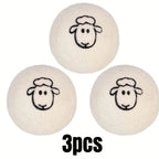 1-6pcs Reusable Wool Laundry Dryer Ball Fabric Softener Alternative for Washing Machine Wrinkle Reducer Cleaning Supplies Gadget