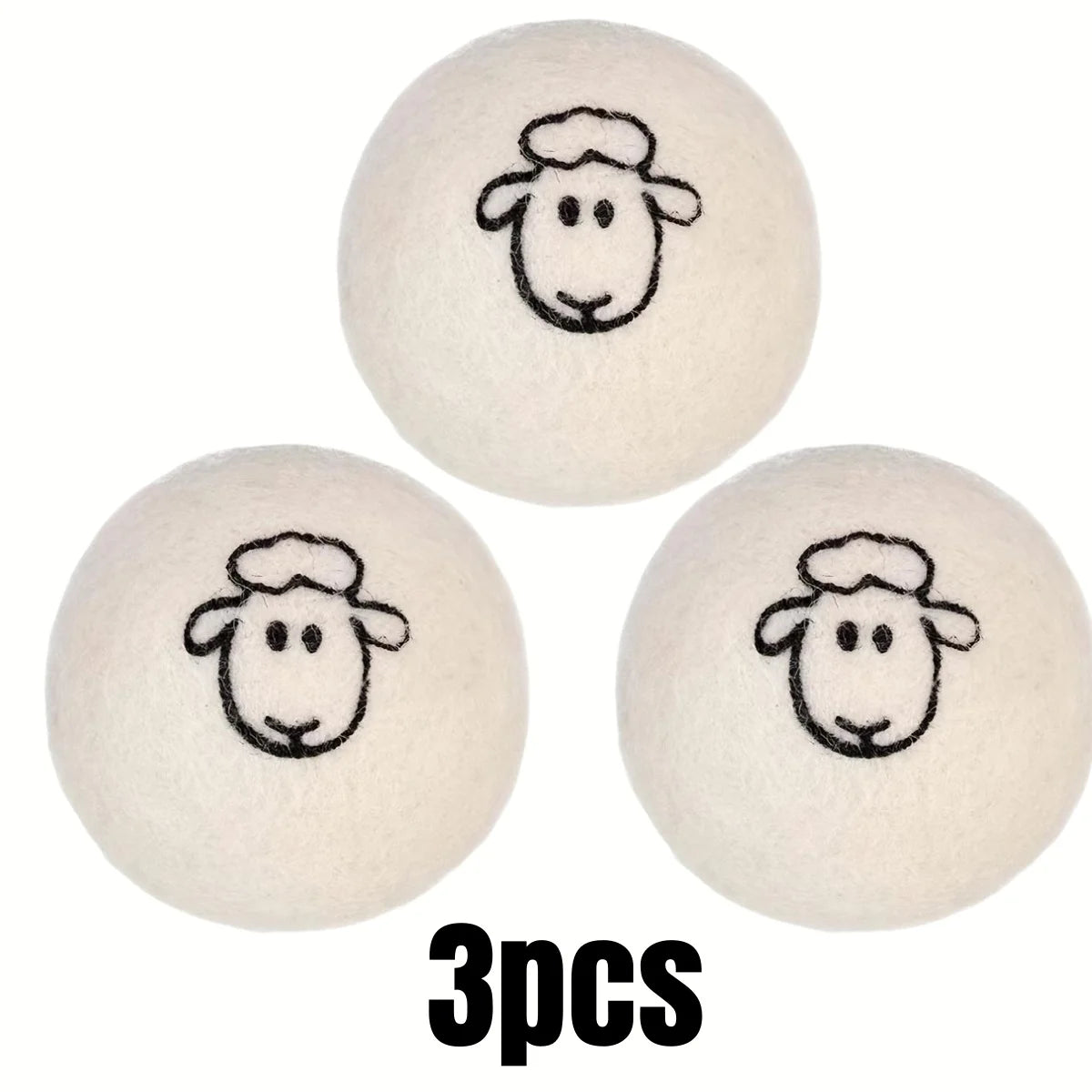 1-6pcs Reusable Wool Laundry Dryer Ball Fabric Softener Alternative for Washing Machine Wrinkle Reducer Cleaning Supplies Gadget