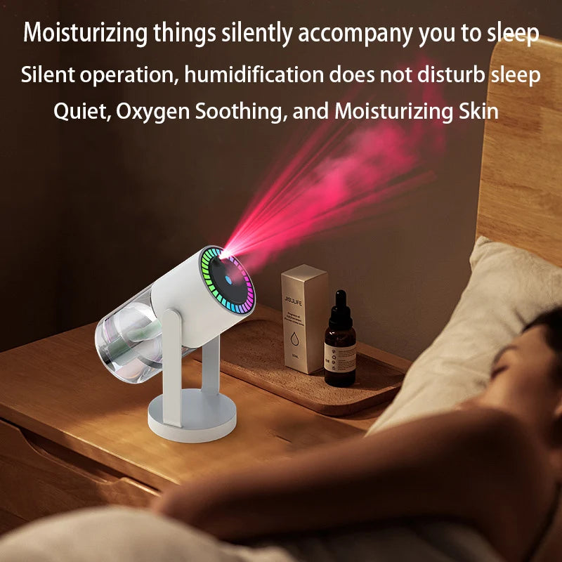 280ML Colorful Atmosphere Light Humidifier - Silent Home & Car Diffuser