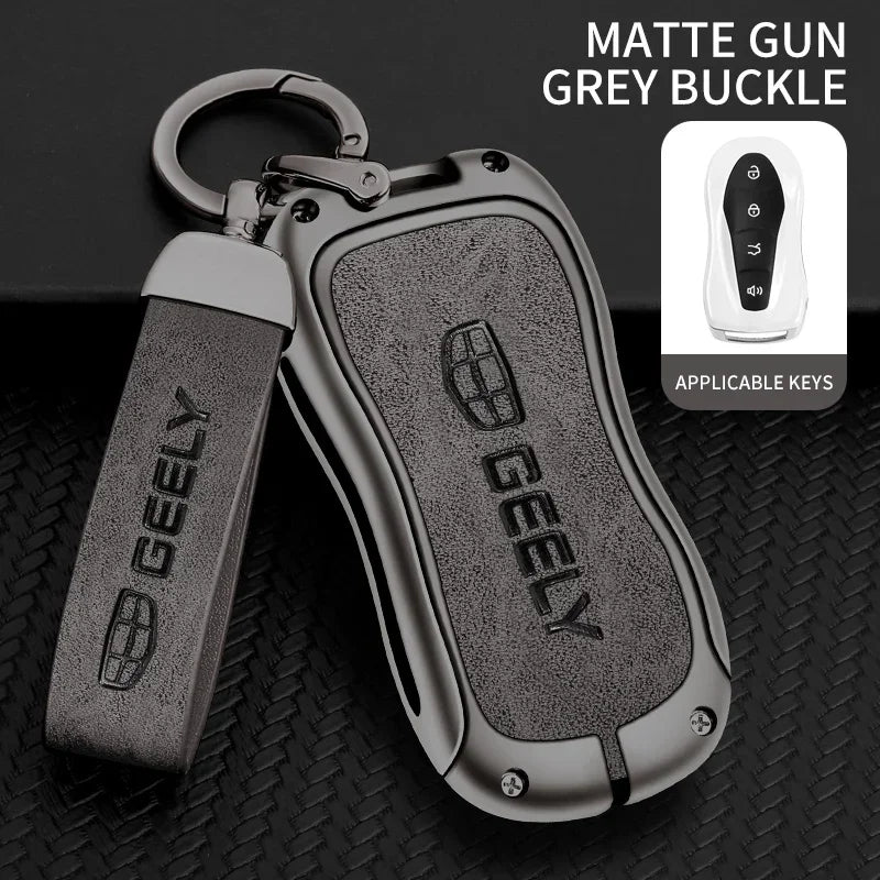 Alloy Car Remote Key Fob Cover Case Holder for Geely Tugella 2020 Azkarra Xingyue Boyue Pro Atlas Pro Gili Tugella Accessories