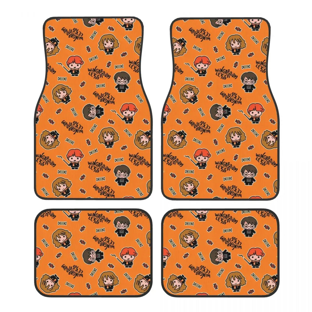 Harrys Potters Automotive Floor Mats for Cars Universal Fit Full Set Car Floor Mats Non-Slip for SUV Truck