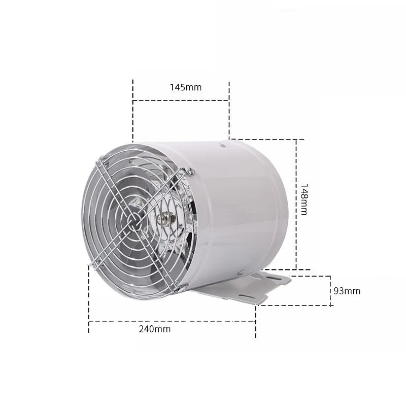 6/10Inch Powerful Kitchen Pipe Exhaust Fan Multi function Extractor Ex