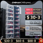 Dustproof AJ Sneakers Storage Box, Hardened Plastic Shoe Box, Stackable Cabinet, High-Top Shoes Organizers, Rack, 2Pcs