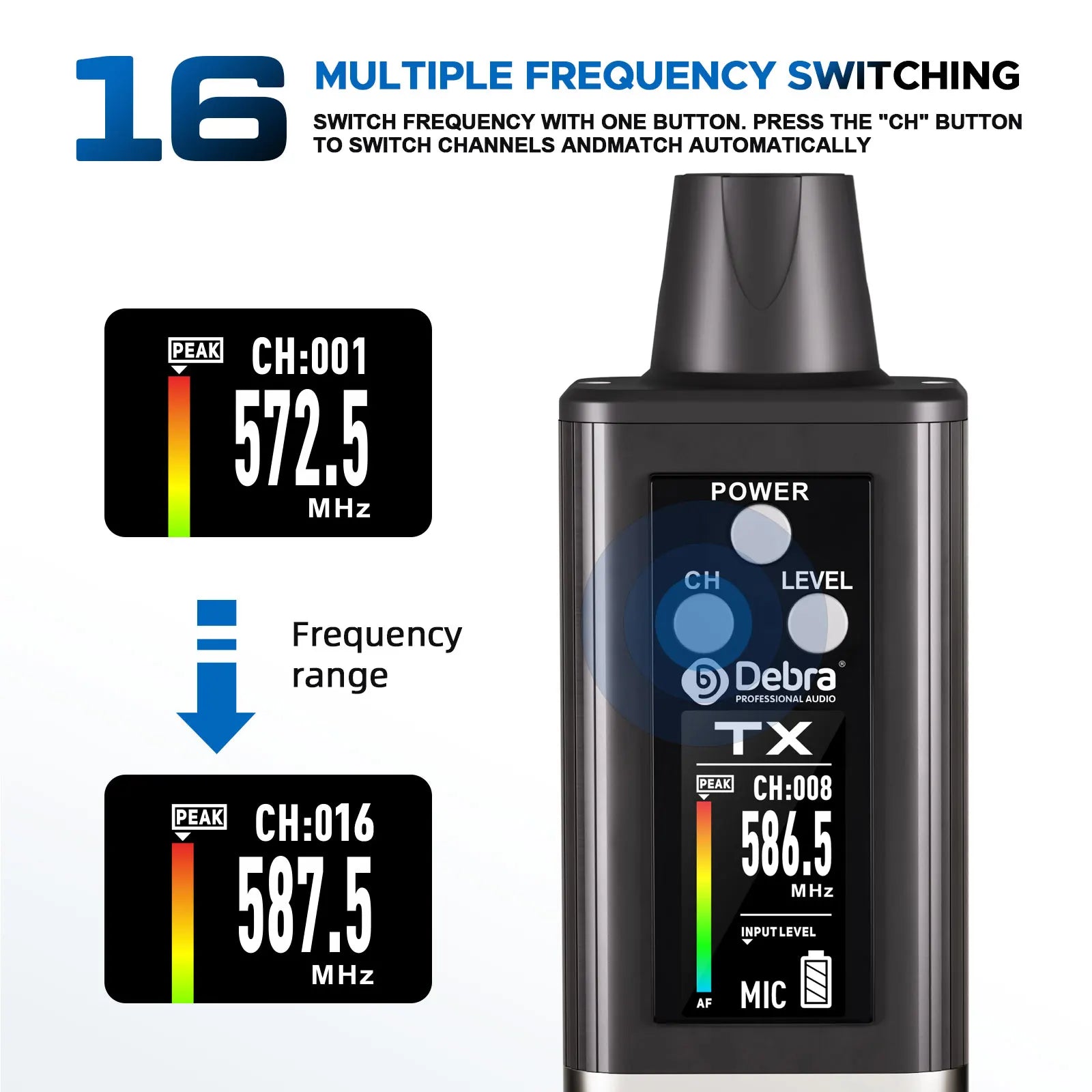 EMX-1 Wireless Monitoring System, Portable UHF Rechargeable Wireless System for Musical Instruments, Dynamic Wired Microphone