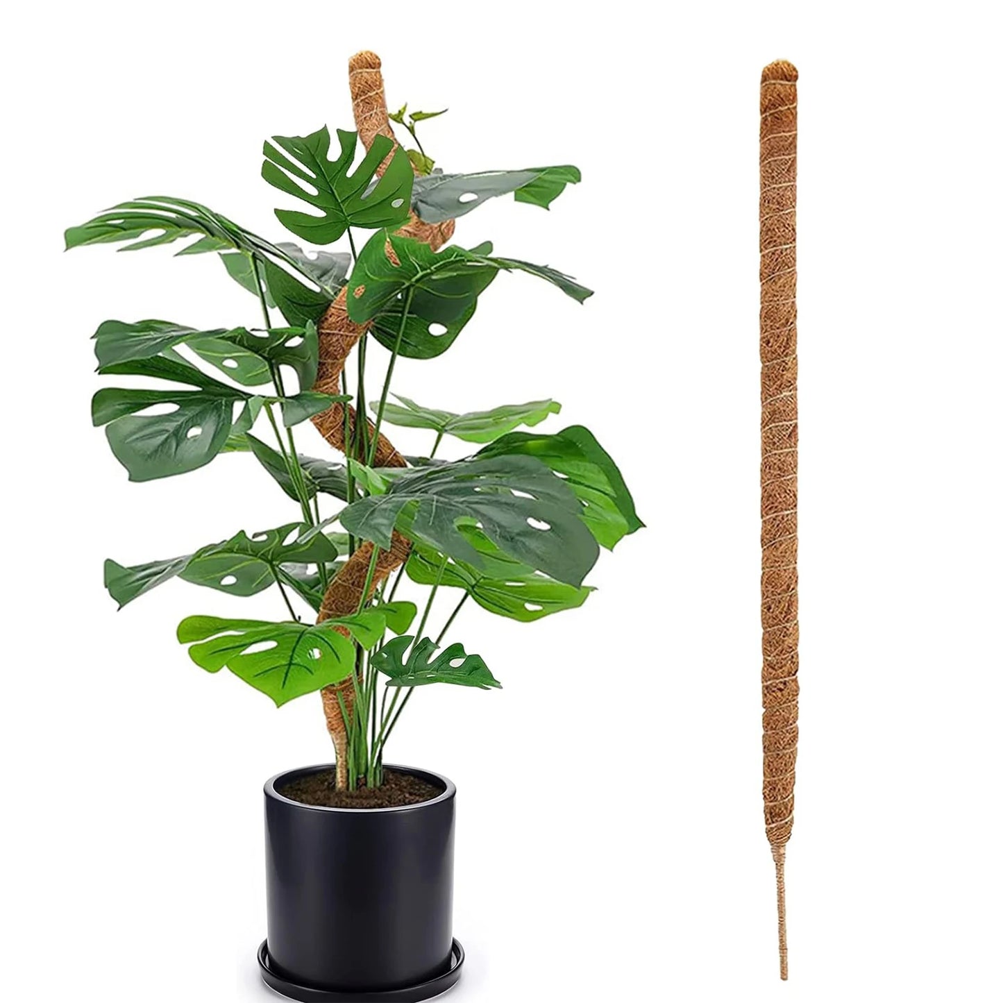 80cm Bendable Coco Coir Moss Pole Plant Cage Climbing Pole Plant Support Extension for Monstera Plant To Grow Upward Garden