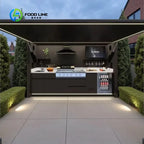 Customized All-in-One Outdoor Cooking Station Complete Kitchen Set with BBQ Grill and Fridge for Yard Patio Outdoor Living