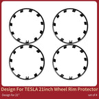 21 Inch Wheel Hub Protection For Tesla Model Y 2020-2024 Performance Rim Patch Protectors ABS Wheel Covers hubcaps