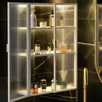 Japanese Acrylic Bathroom Cabinet Wall-mounted Mirror Box Transparent Bathroom Cabinets with Storage Rack Bathroom Furniture