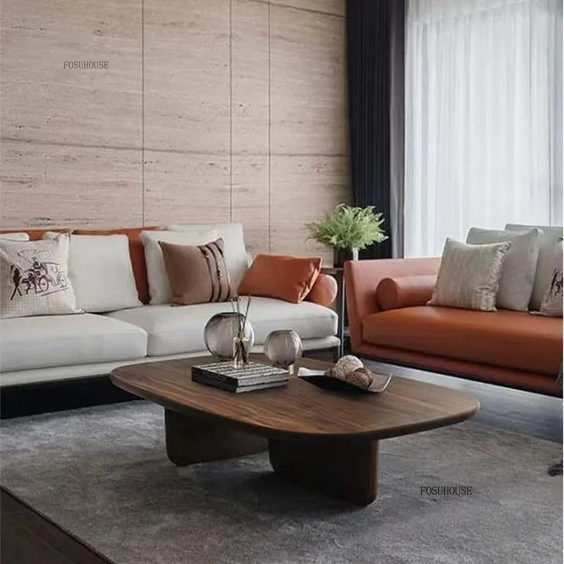 Modern Minimalist Coffee Table Luxury Creative Design Home Living Room Furniture Nordic Wabi Sabi Style Wood Coffee Tables