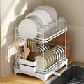 Kitchen Tableware Drain Rack Multi-function Tableware Storage Box Dish Drying Rack For Kitchen Counter