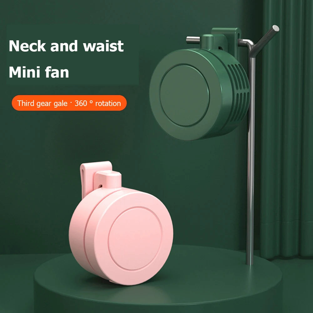 Mini Clip Fan Hanging Waist Neck Fan Girl Electric Air Cooling Fan 900